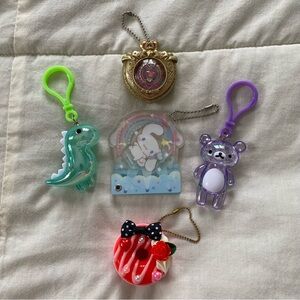 Lot of 5 Kawaii EGL Lolita Fairy Kei Decora Pastel Dessert Rilakkuma Keychains
